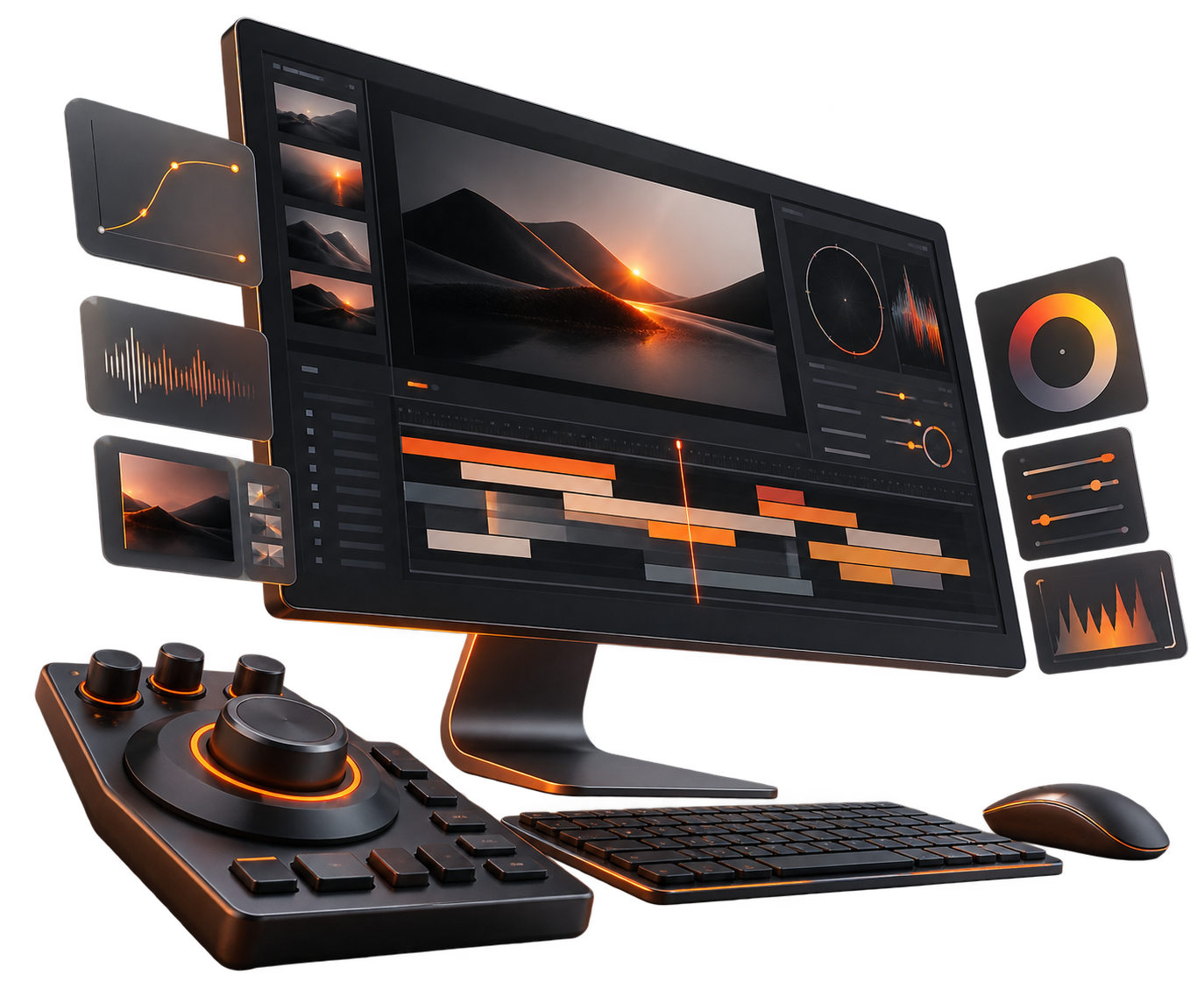 3D post-production editing workstation